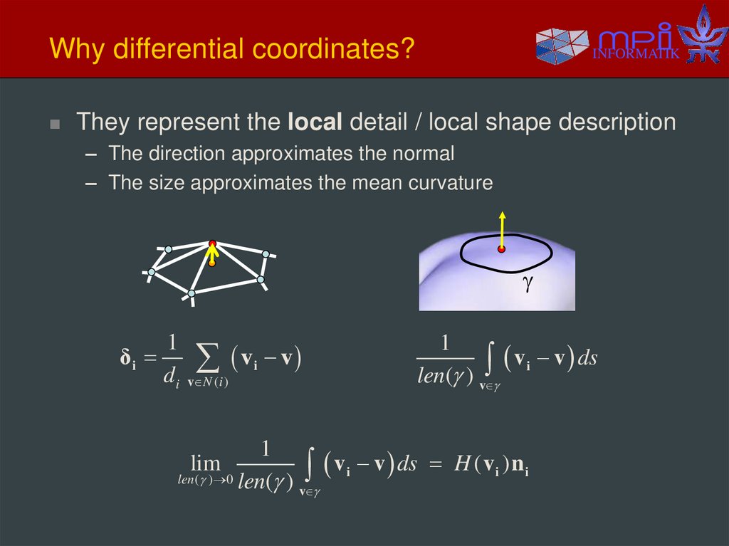 Why differential coordinates?