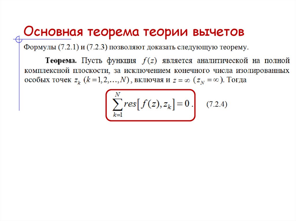 Основная теорема теории вычетов