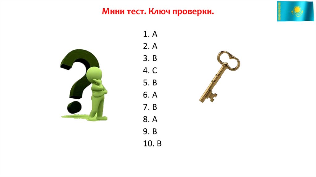 Мини тест. Ключ проверки.