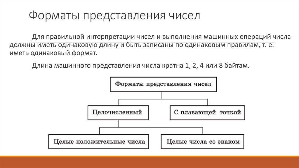 Форматы представления чисел