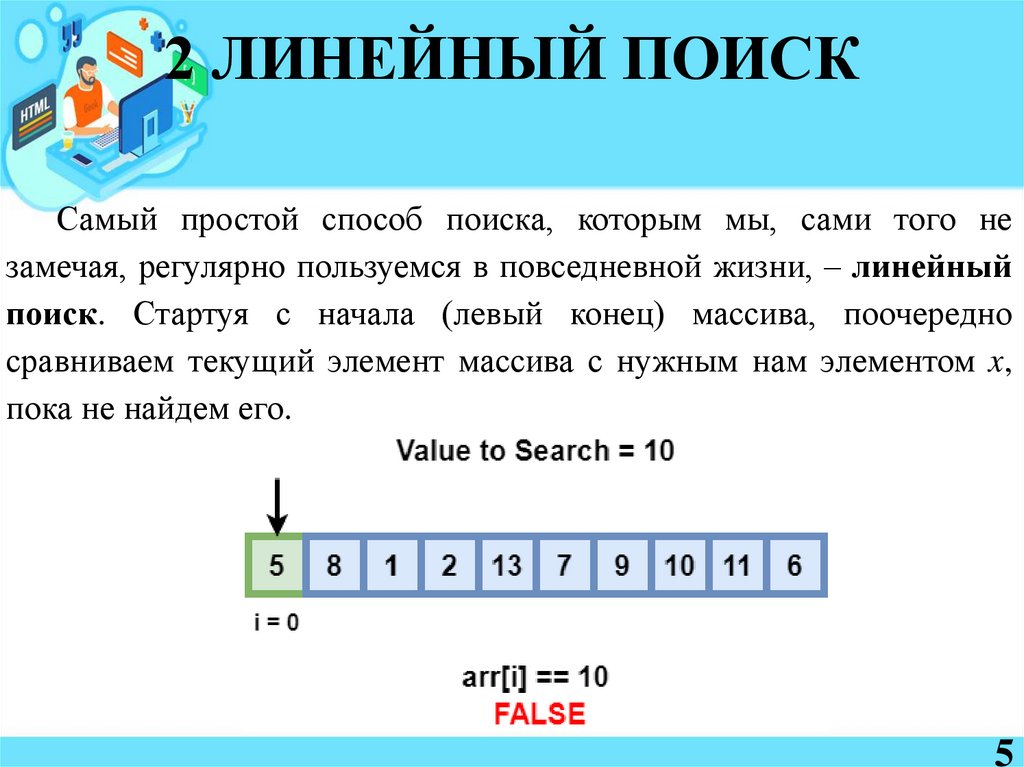 2 ЛИНЕЙНЫЙ ПОИСК