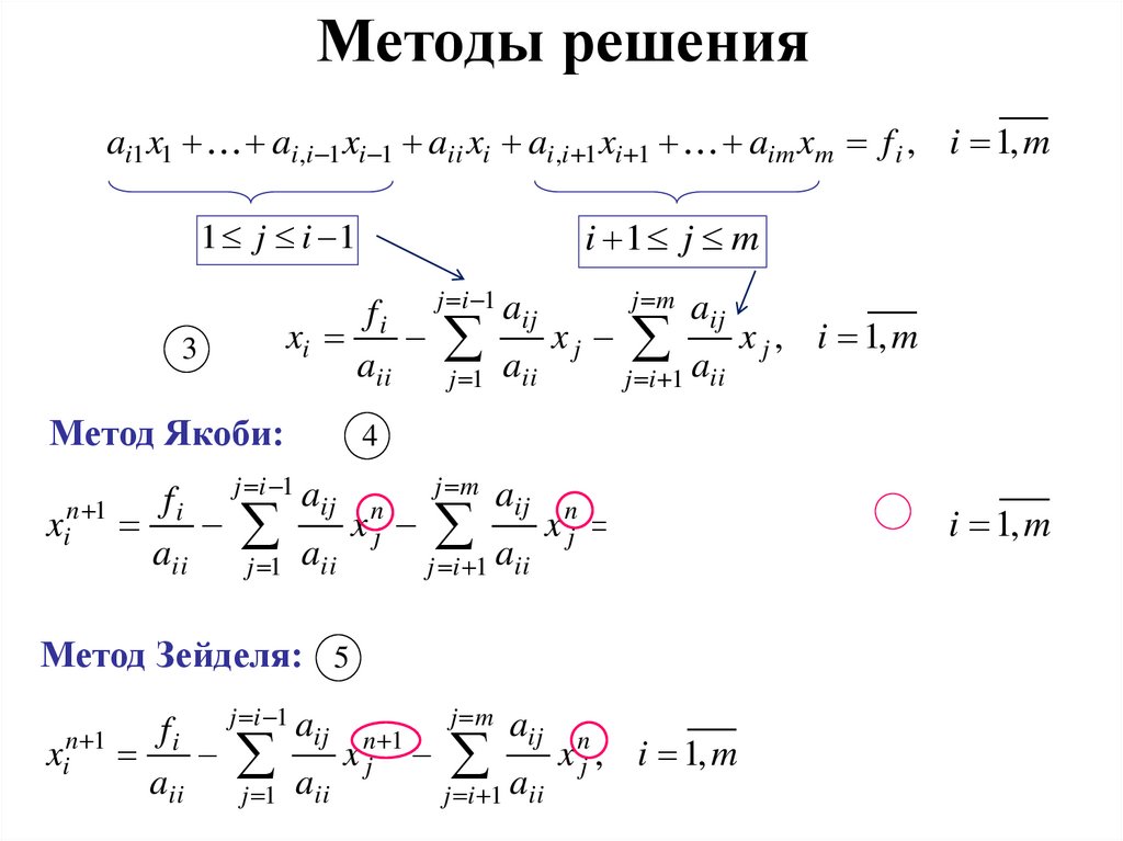 Методы решения