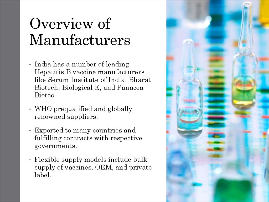 Overview of Manufacturers