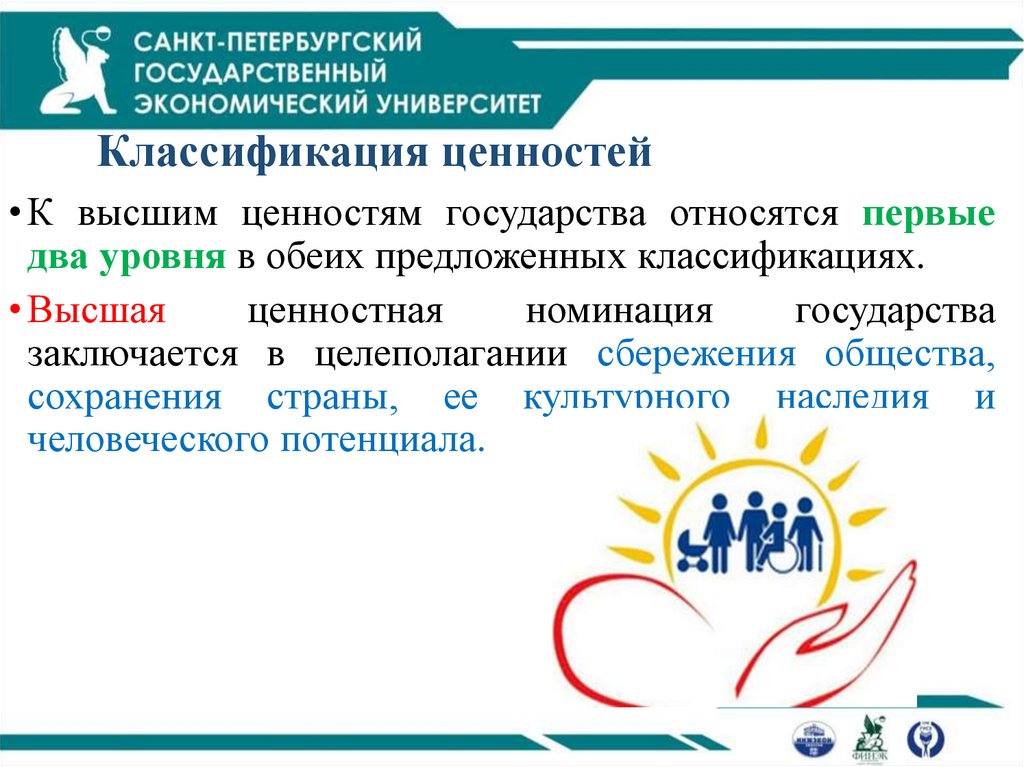 Классификация ценностей