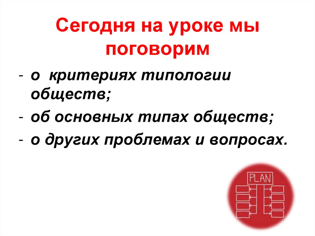 Сегодня на уроке мы поговорим