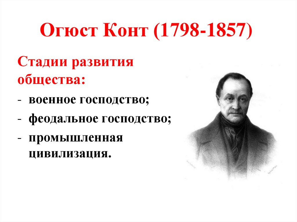 Огюст Конт (1798-1857)