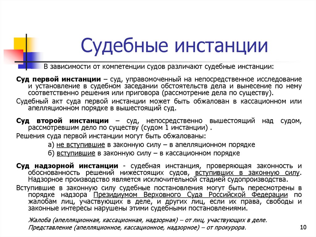 Судебные инстанции