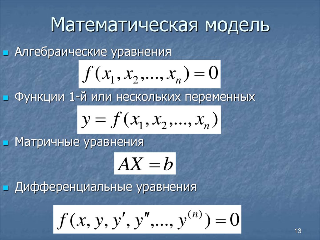 Пример знаковой модели