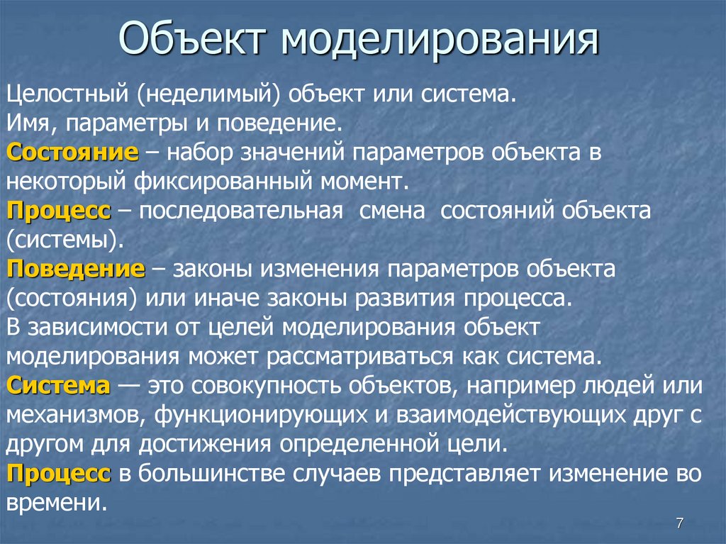 Понятие модели
