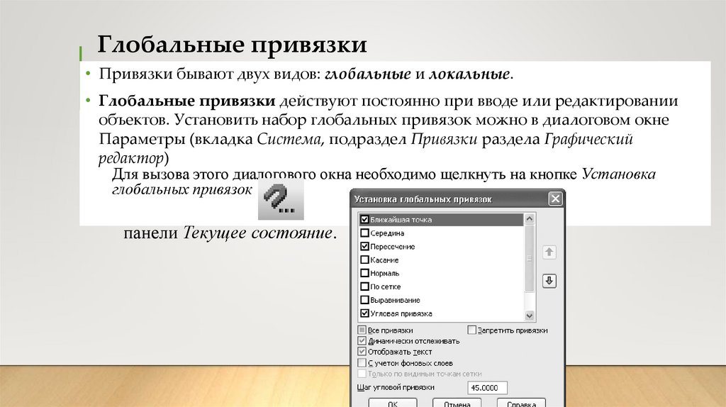 Глобальные привязки