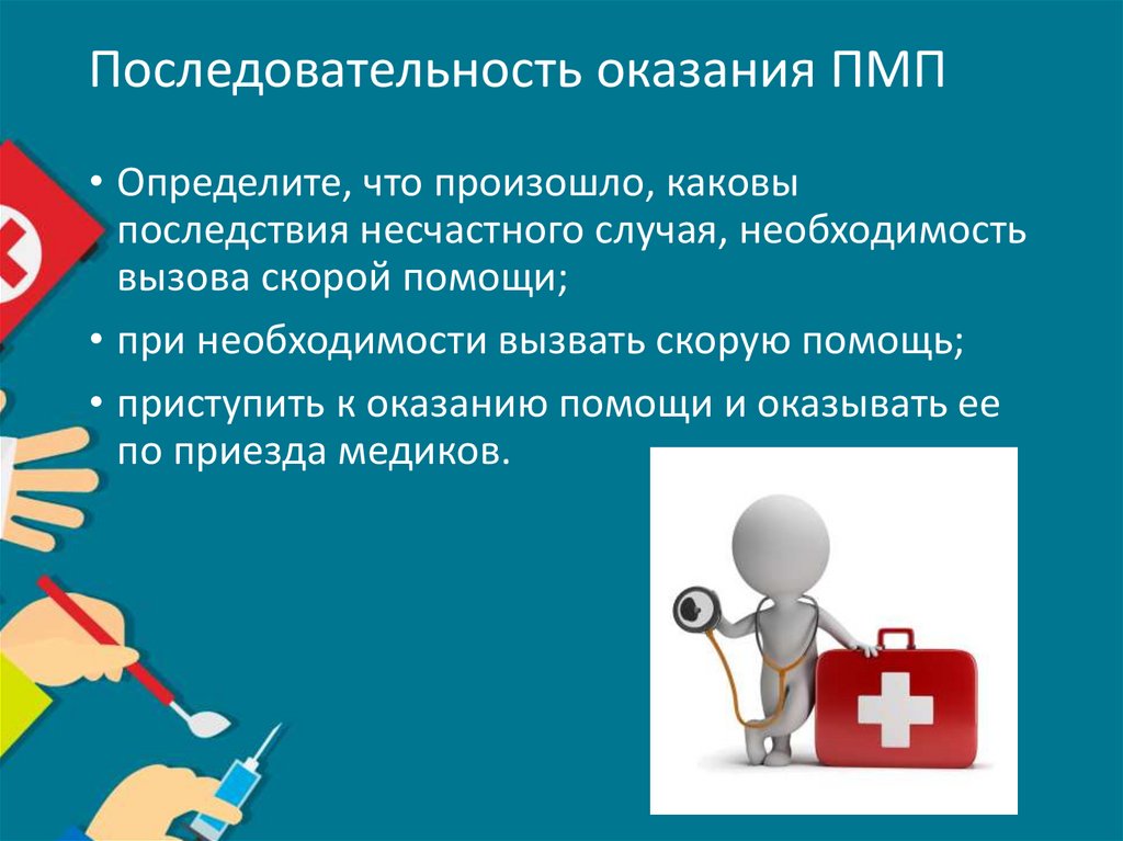 Последовательность оказания ПМП