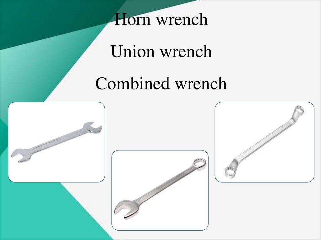 Horn wrench Union wrench Combined wrench