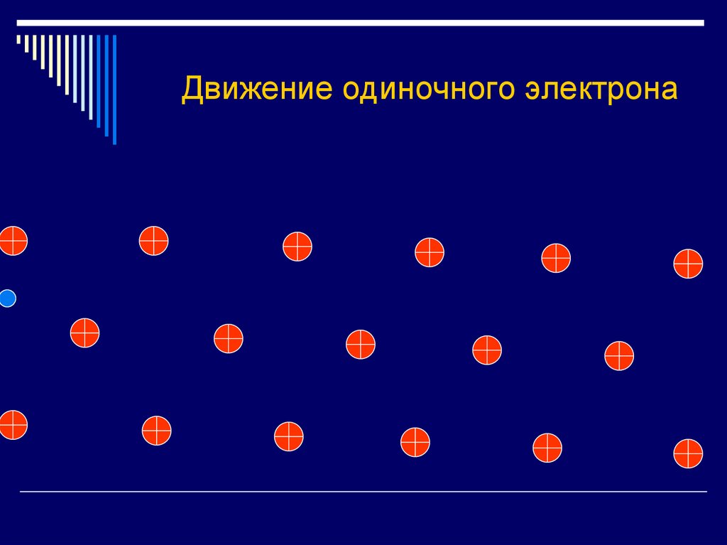Движение одиночного электрона