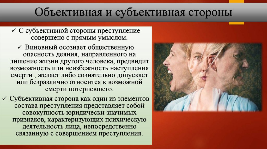 Объективная и субъективная стороны