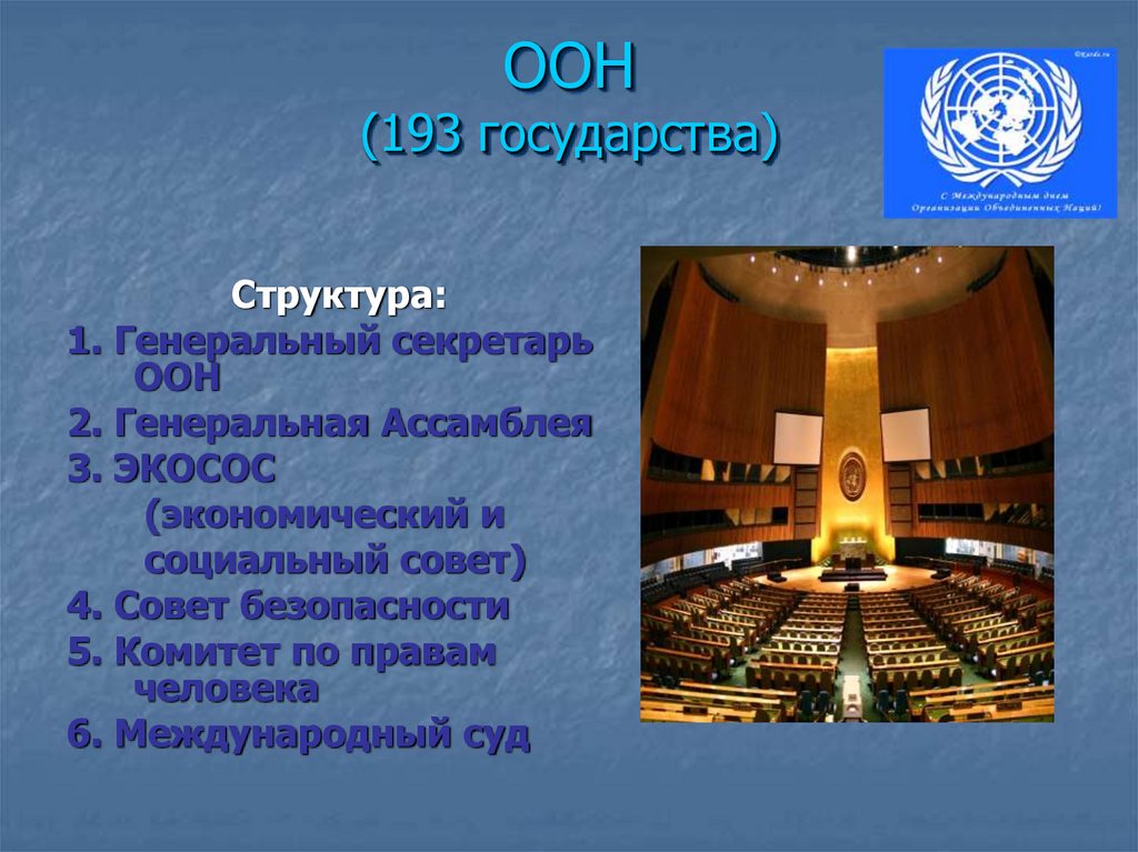 ООН (193 государства)