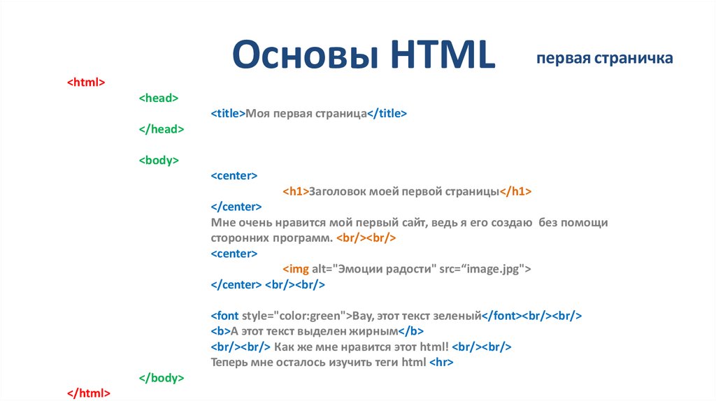 Основы HTML
