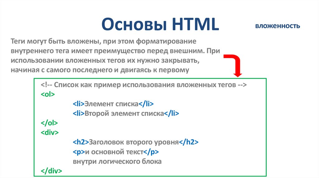 Основы HTML
