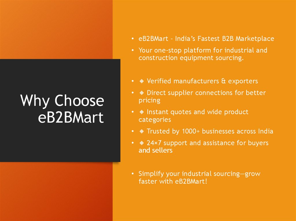 Why Choose eB2BMart