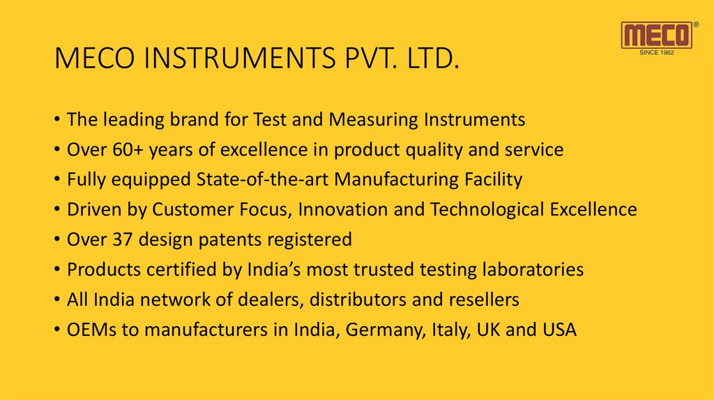 MECO INSTRUMENTS PVT. LTD.