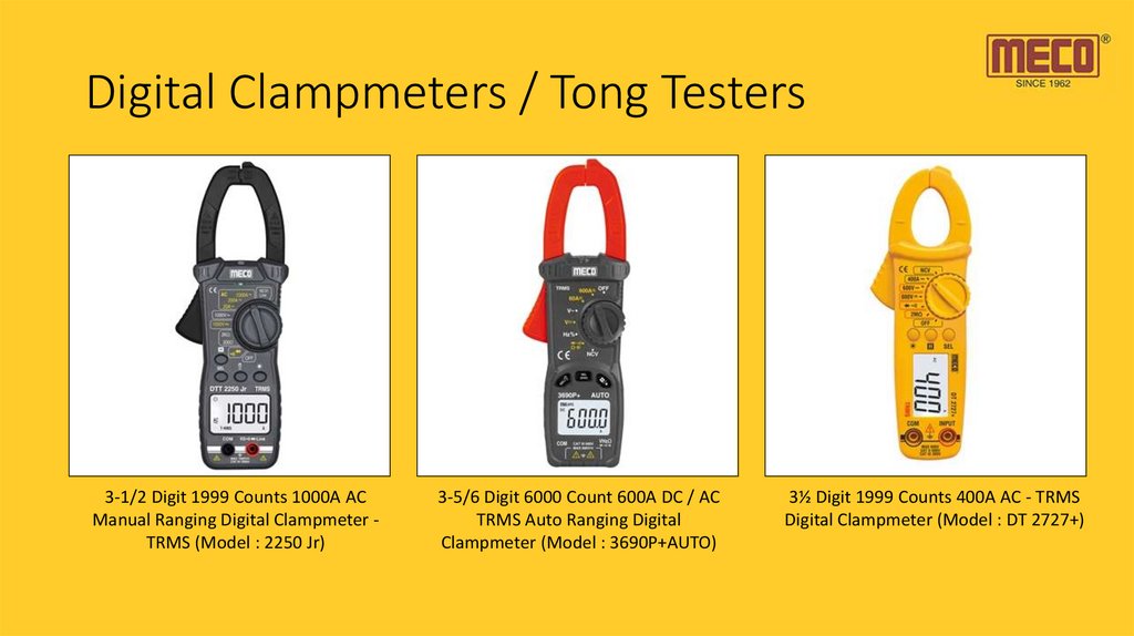 Digital Clampmeters / Tong Testers
