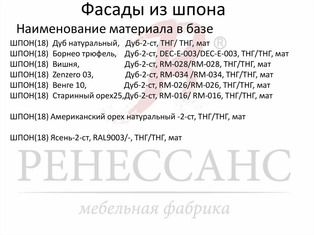 Фасады из шпона