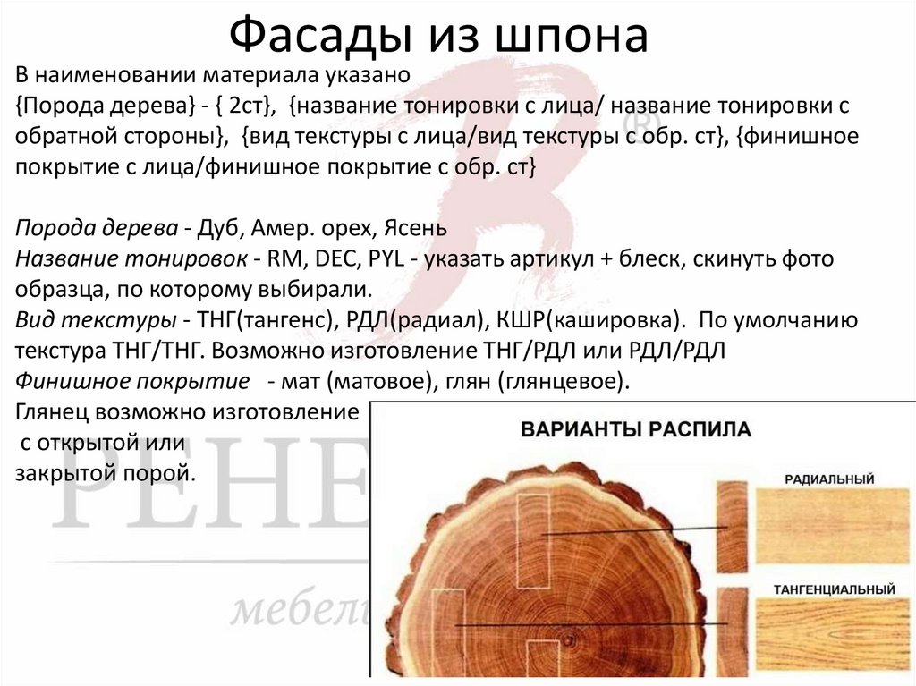 Фасады из шпона