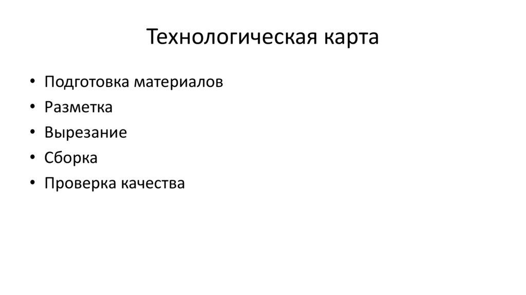 Технологическая карта