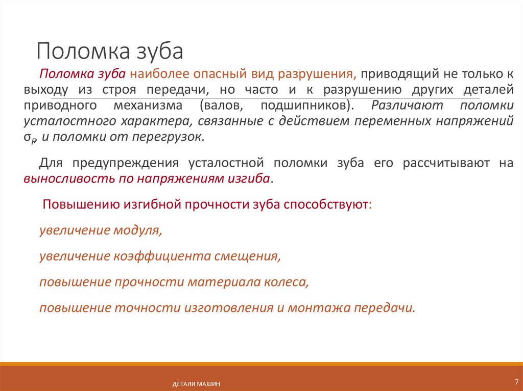 Поломка зуба