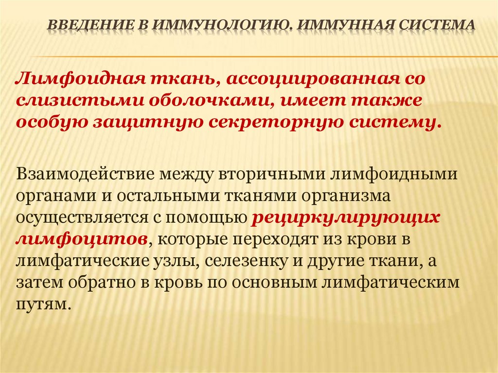 Введение в иммунологию. Иммунная система