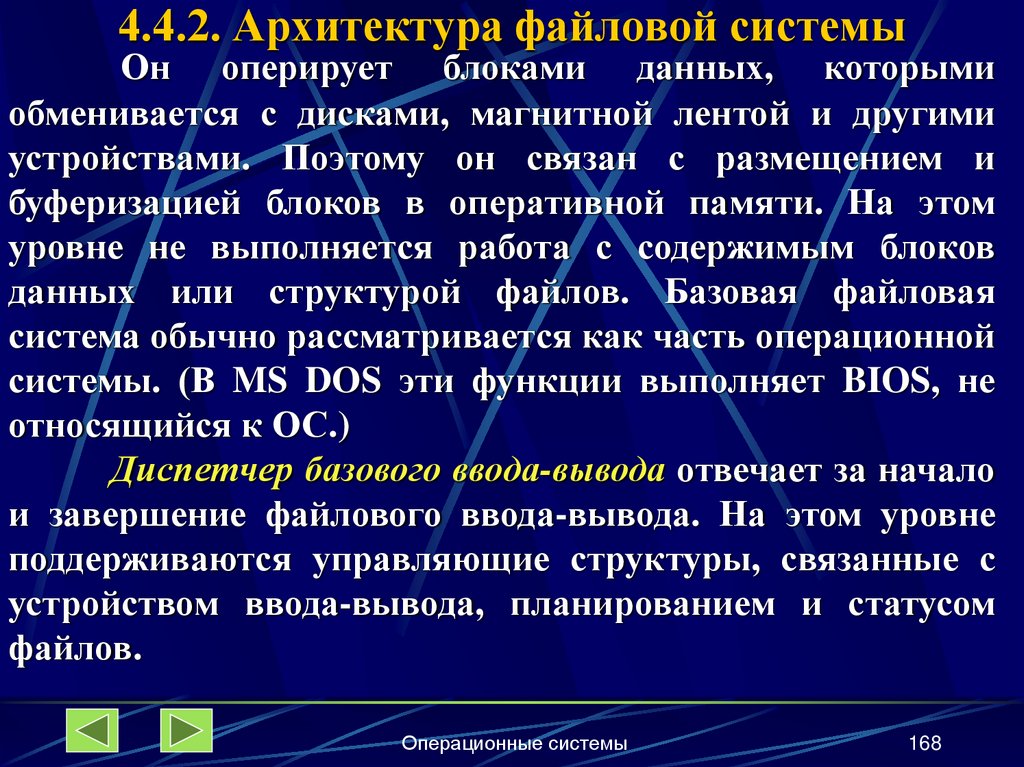 4.4.2. Архитектура файловой системы