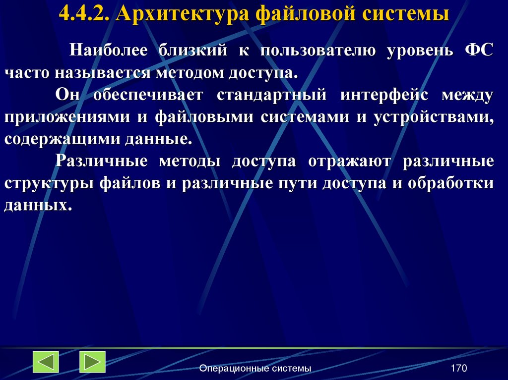 4.4.2. Архитектура файловой системы