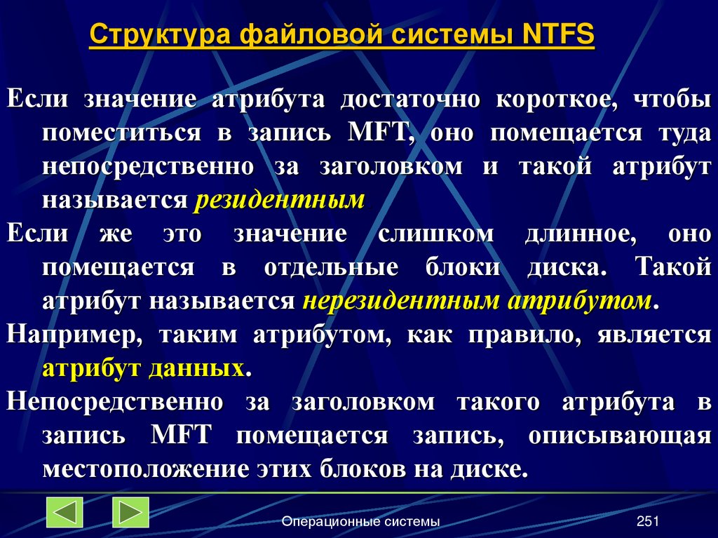Структура файловой системы NTFS