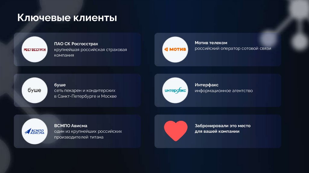 Ключевые клиенты