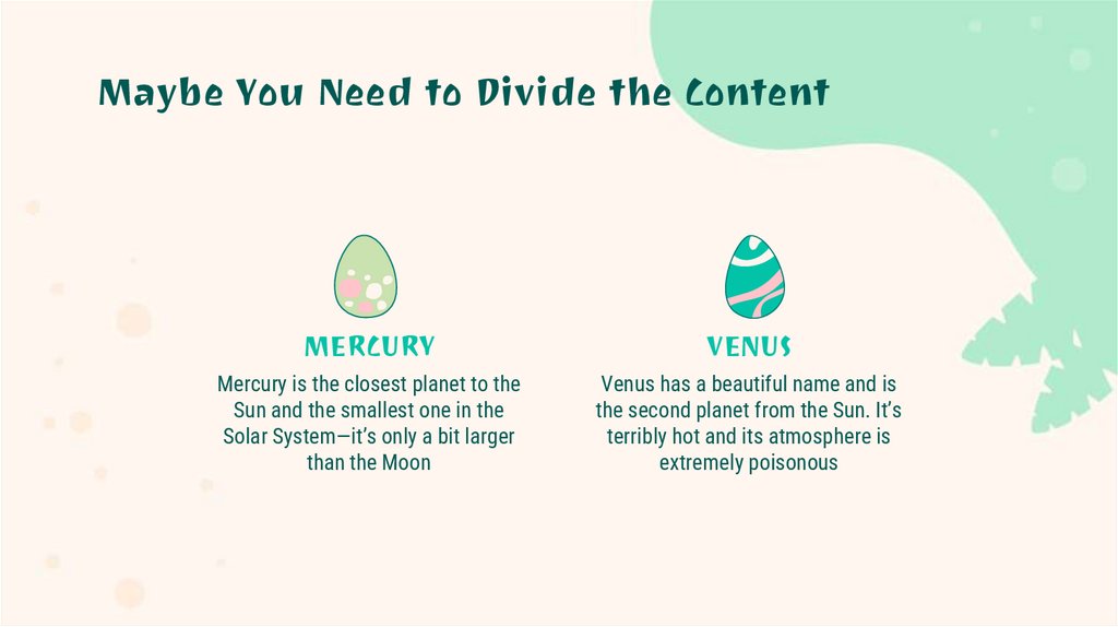 Maybe You Need to Divide the Content