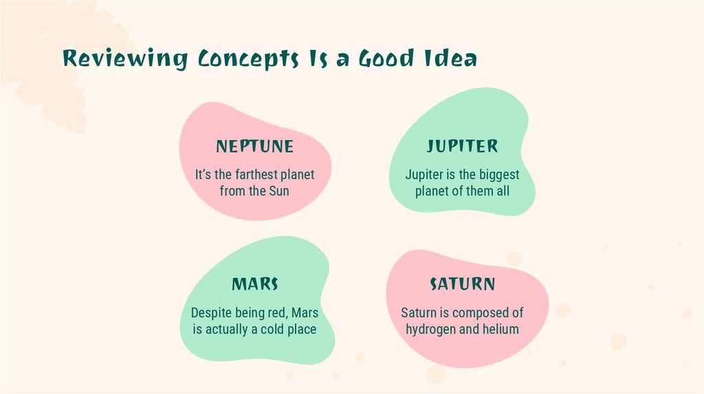 Reviewing Concepts Is a Good Idea