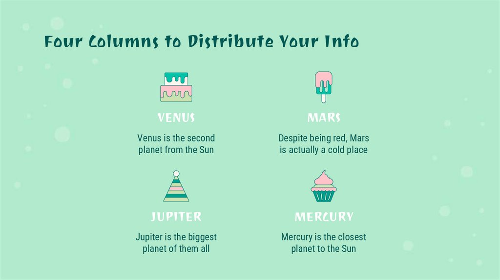 Four Columns to Distribute Your Info