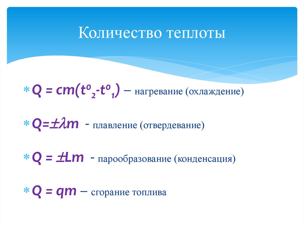 Количество теплоты