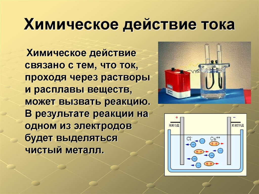 Химическое действие тока