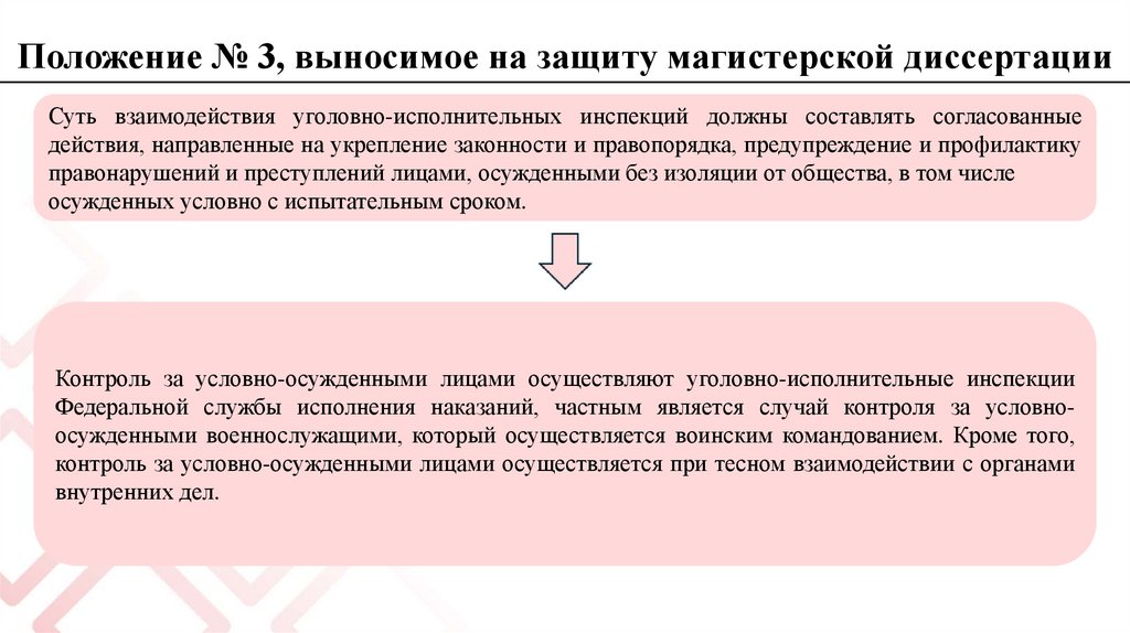 Положение № 3, выносимое на защиту магистерской диссертации