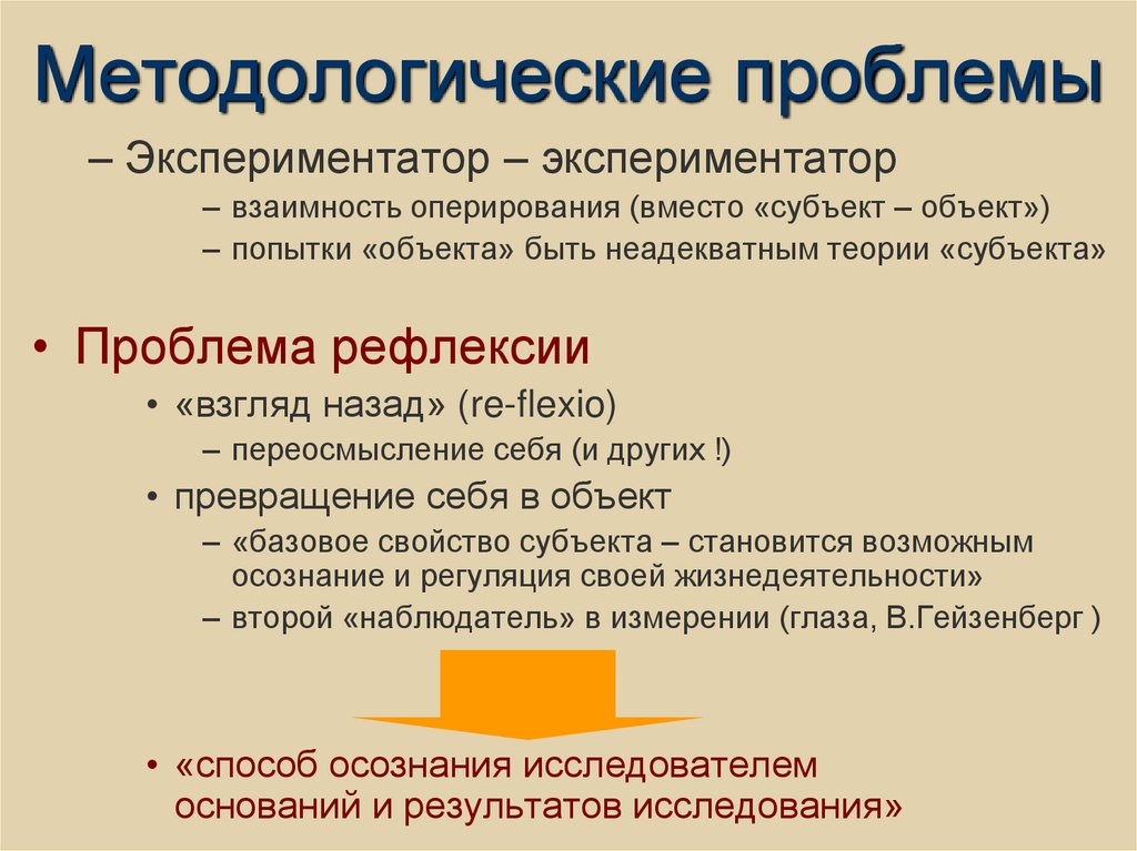 Методологические проблемы