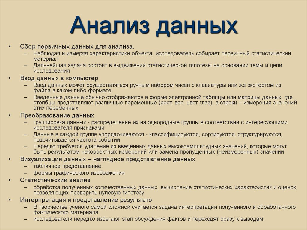 Анализ данных