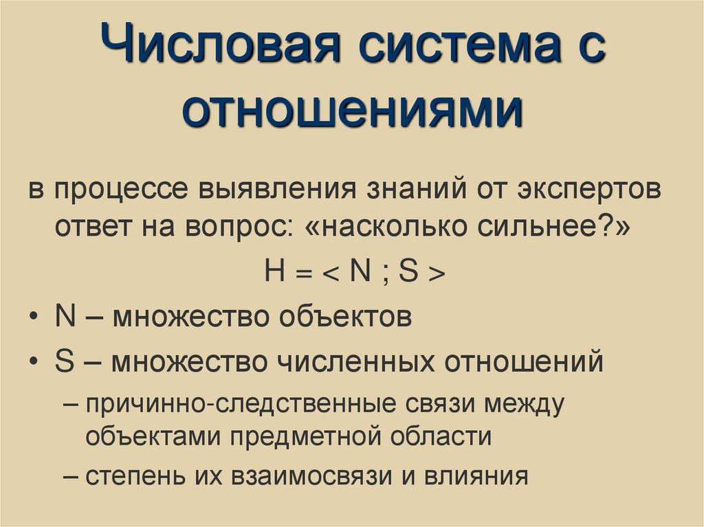 Числовая система с отношениями