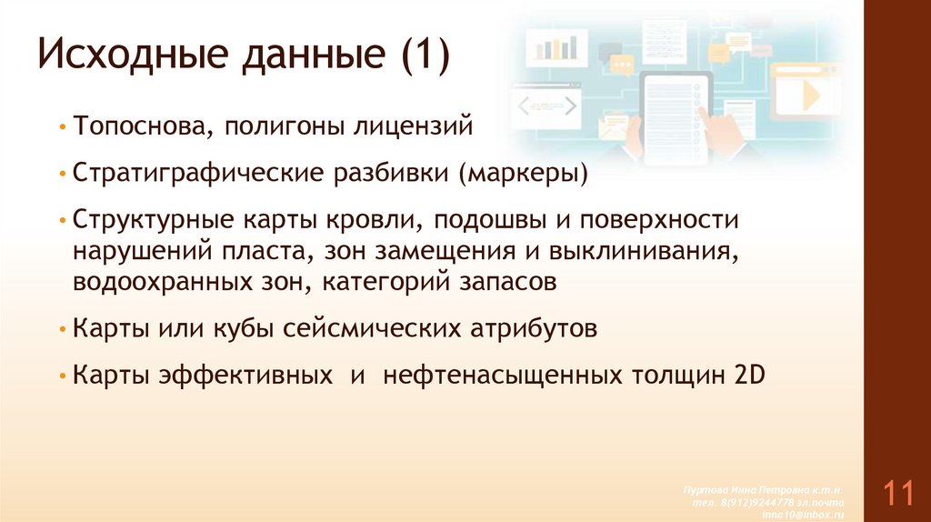 Исходные данные (1)