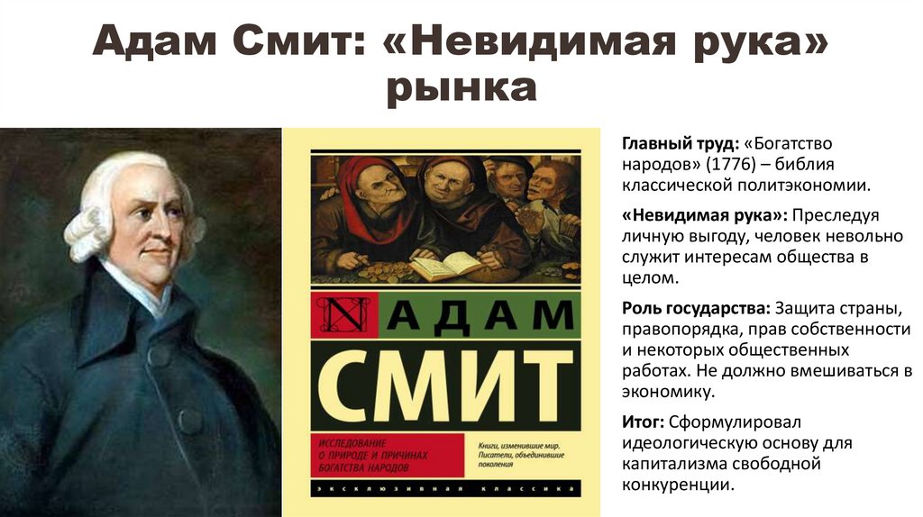 Адам Смит: «Невидимая рука» рынка