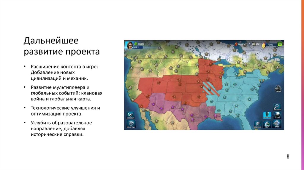 Дальнейшее развитие проекта