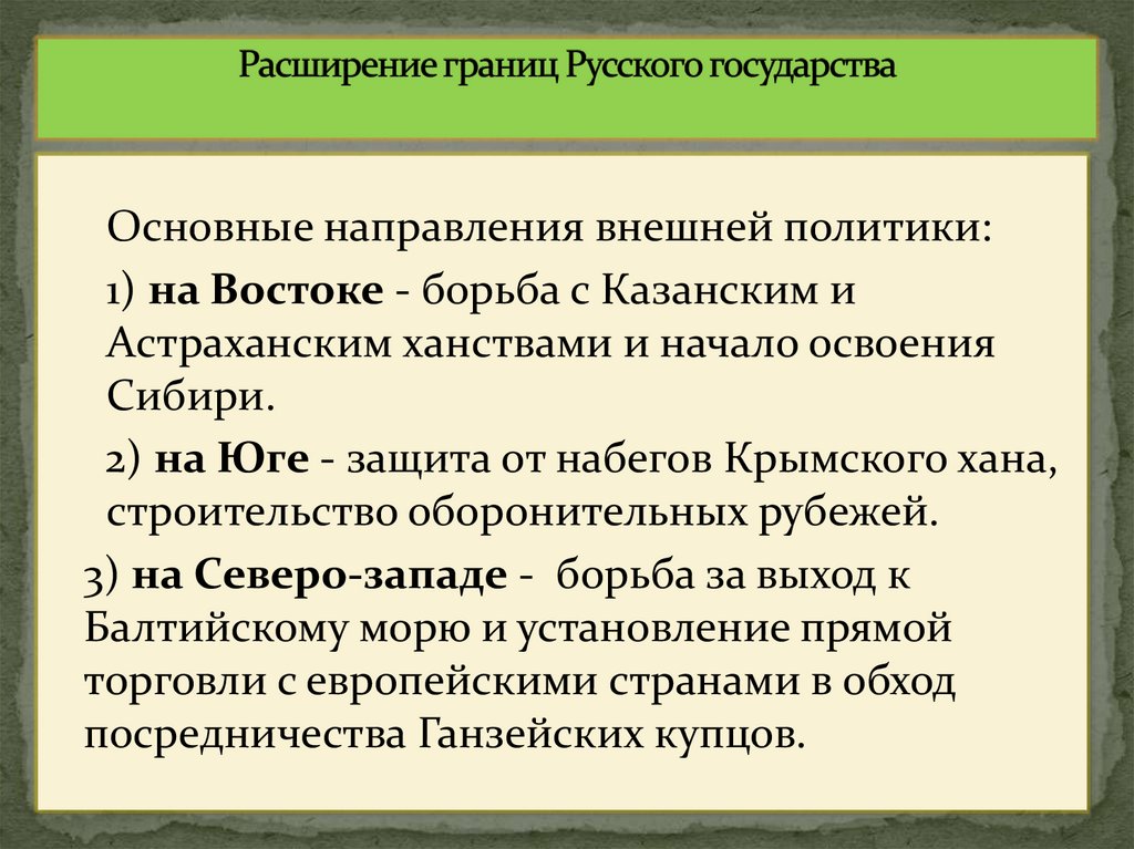 Расширение границ Русского государства
