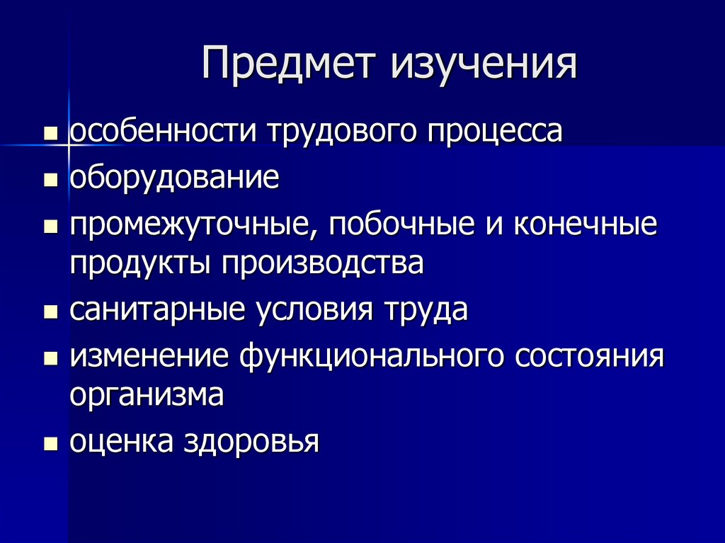 Предмет изучения