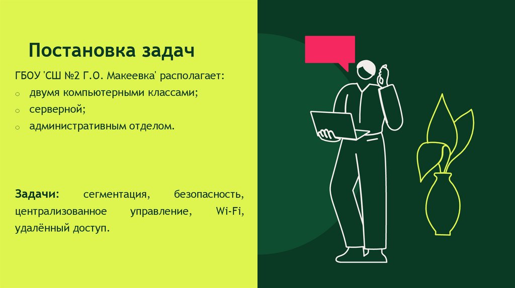 Постановка задач