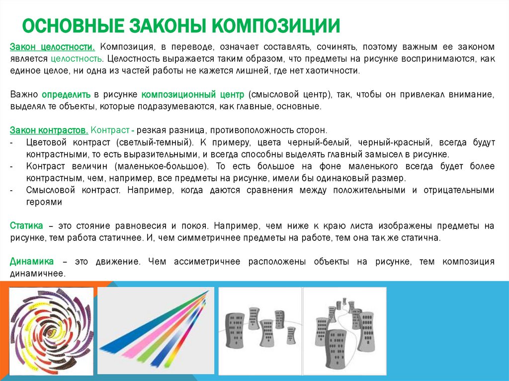 ОСНОВНЫЕ ЗАКОНЫ КОМПОЗИЦИИ