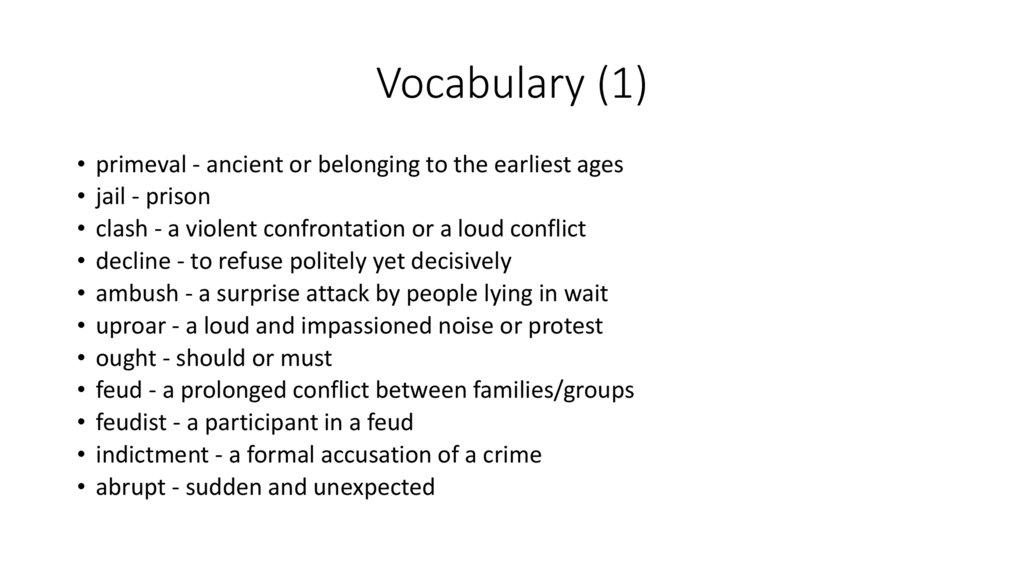 Vocabulary (1)